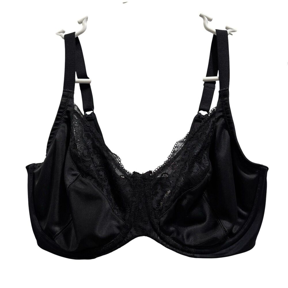 Lilyette 0471 Enchantment Unlined Underwire Bra 36DD Black